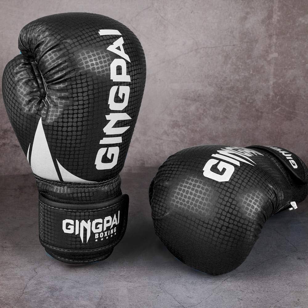 GINGPAI StrikeFit – Guantes de Boxeo Medio Dedo Transpirables