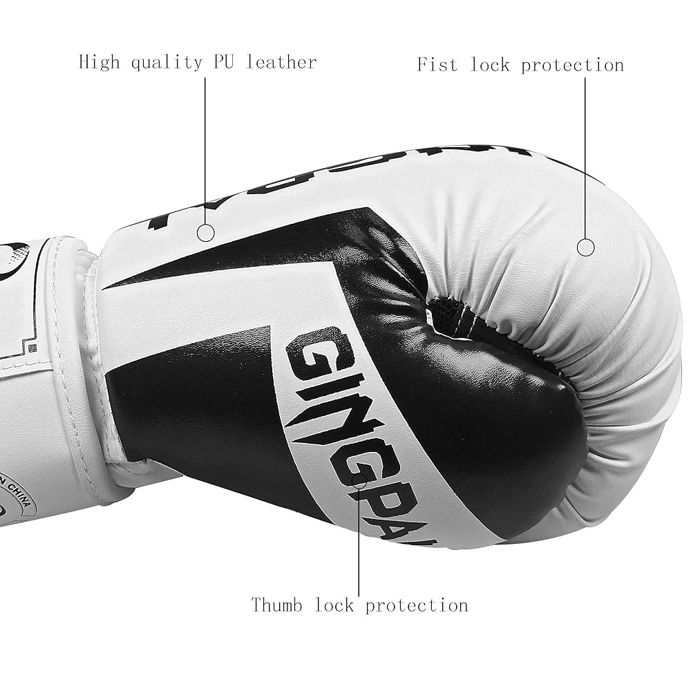 GINGPAI StrikeFit – Guantes de Boxeo Medio Dedo Transpirables