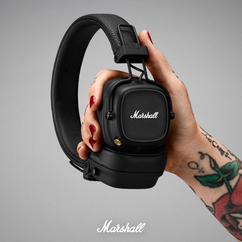 Marshall Audífonos inalámbricos Marshall Major III 3 con micrófono, auriculares para juegos con graves