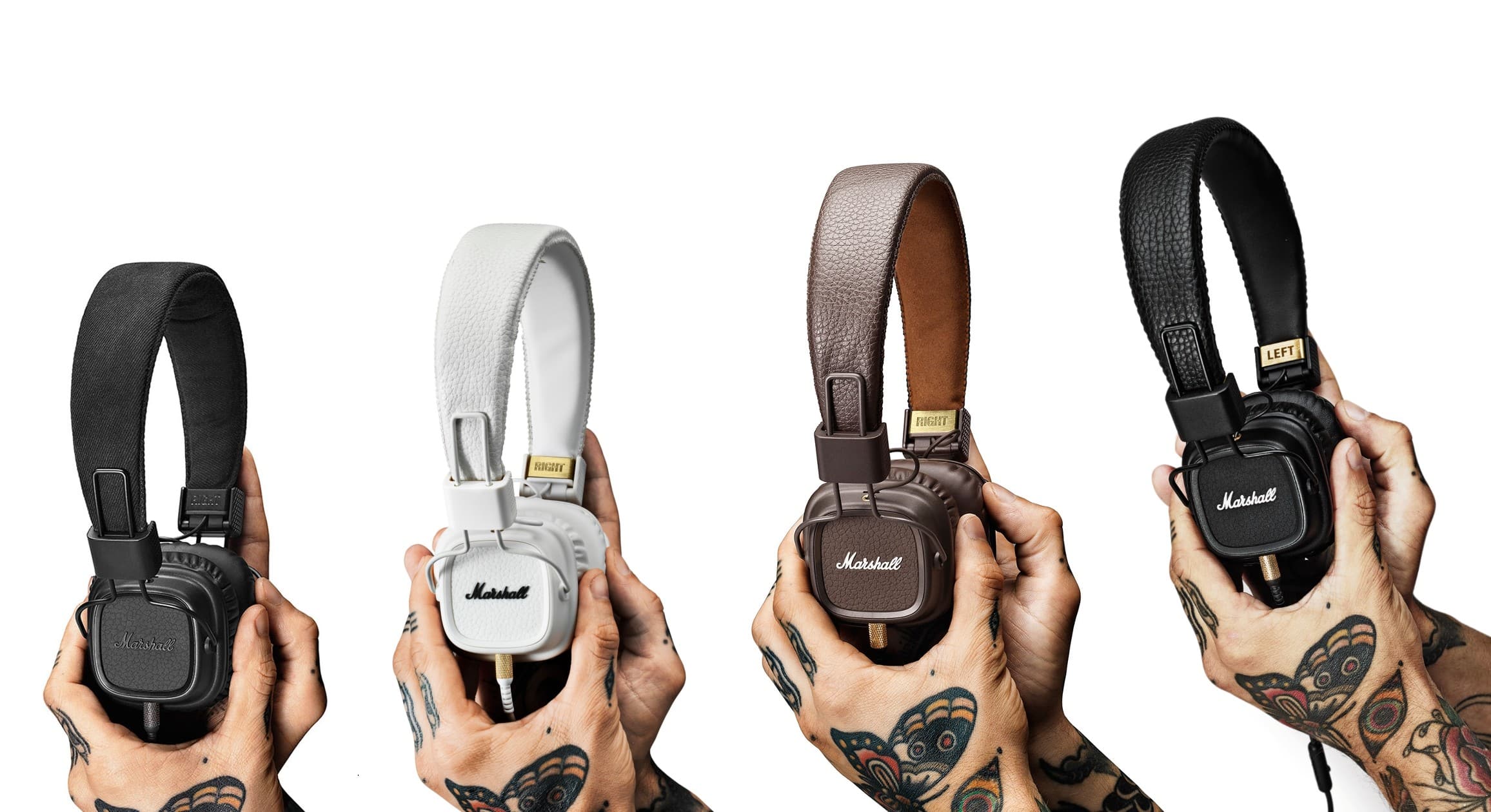 Marshall Audífonos inalámbricos Marshall Major III 3 con micrófono, auriculares para juegos con graves