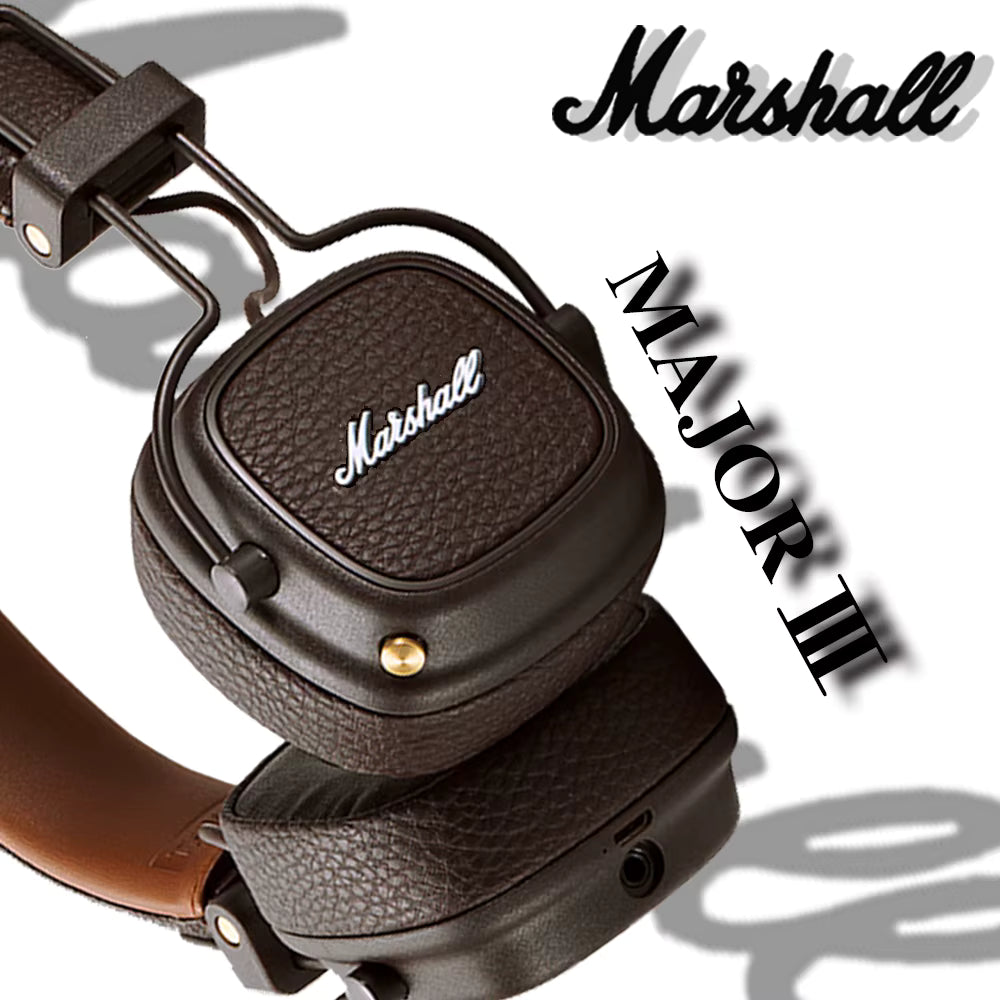 Marshall Audífonos inalámbricos Marshall Major III 3 con micrófono, auriculares para juegos con graves